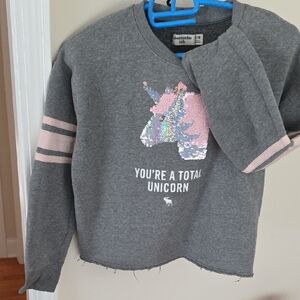 Abercrombie Kids Gray Unicorn Sweatshirt